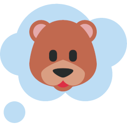 a bear in a thought bubble