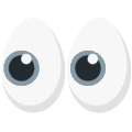 eyes, but they're shaped like eggs