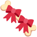 two ribbons on a bone