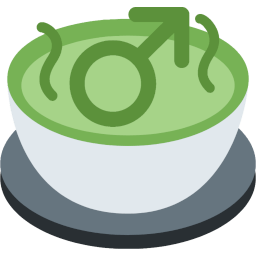 tea emoji, but with an added male symbol in the steam